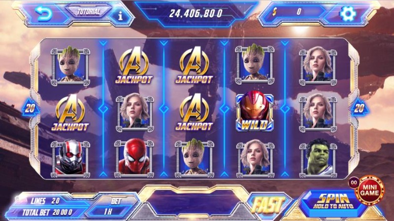 Game nổ hũ Avengers thuộc thể loại game ăn tiền